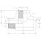 World Wide Fittings Male Pipe to Female Pipe to Female Pipe Run Tee F3759X12X12X12 - alternate 2